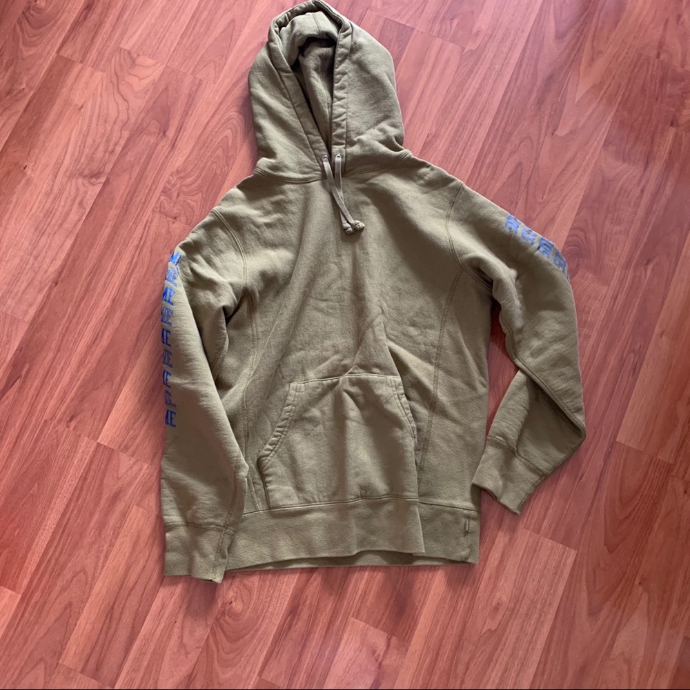 Olive green supreme hoodie m
